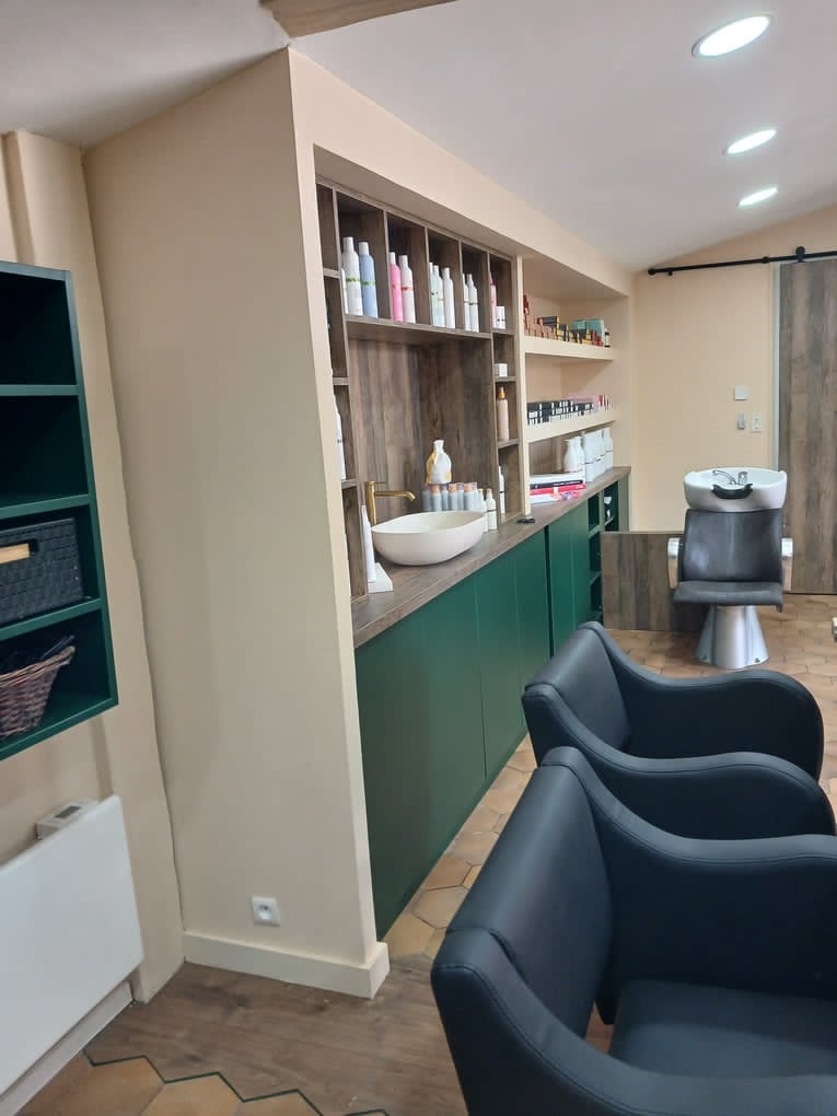 Espace bac à shampoing du salon